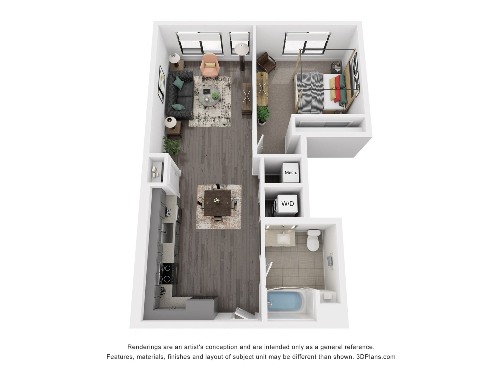 Floor plan layout diagram for A6