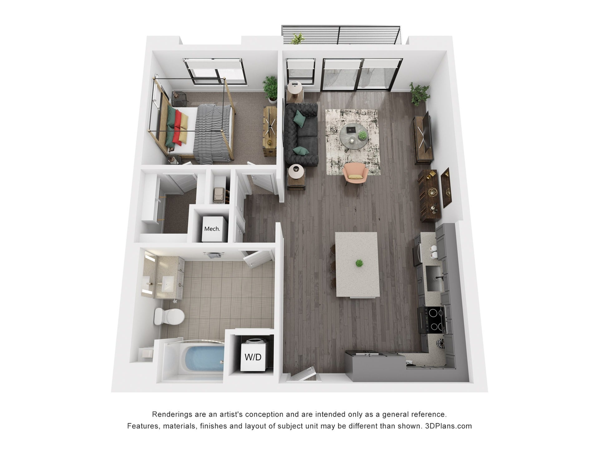 Floor plan layout diagram for A7