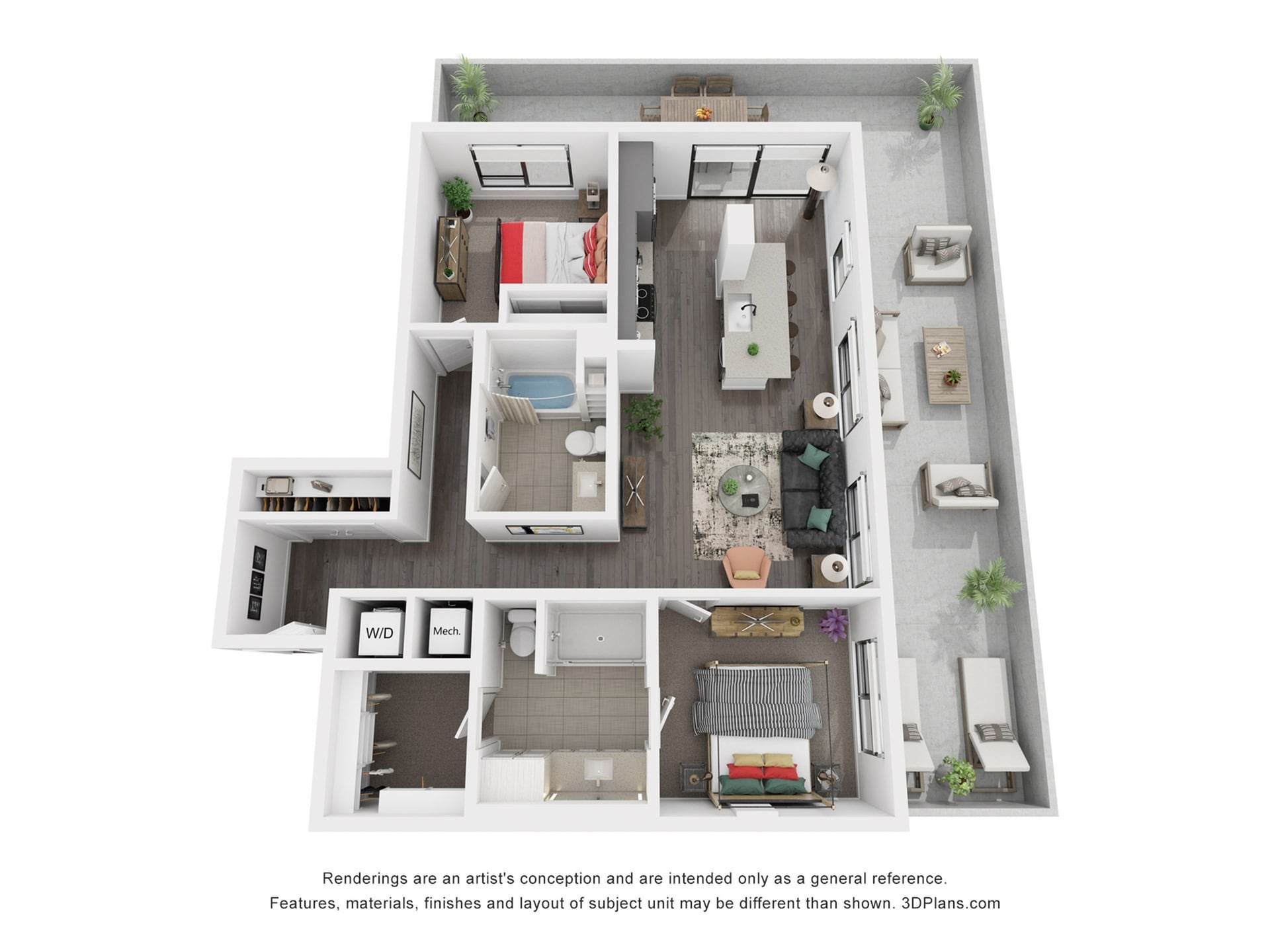 Floor plan layout diagram for B2