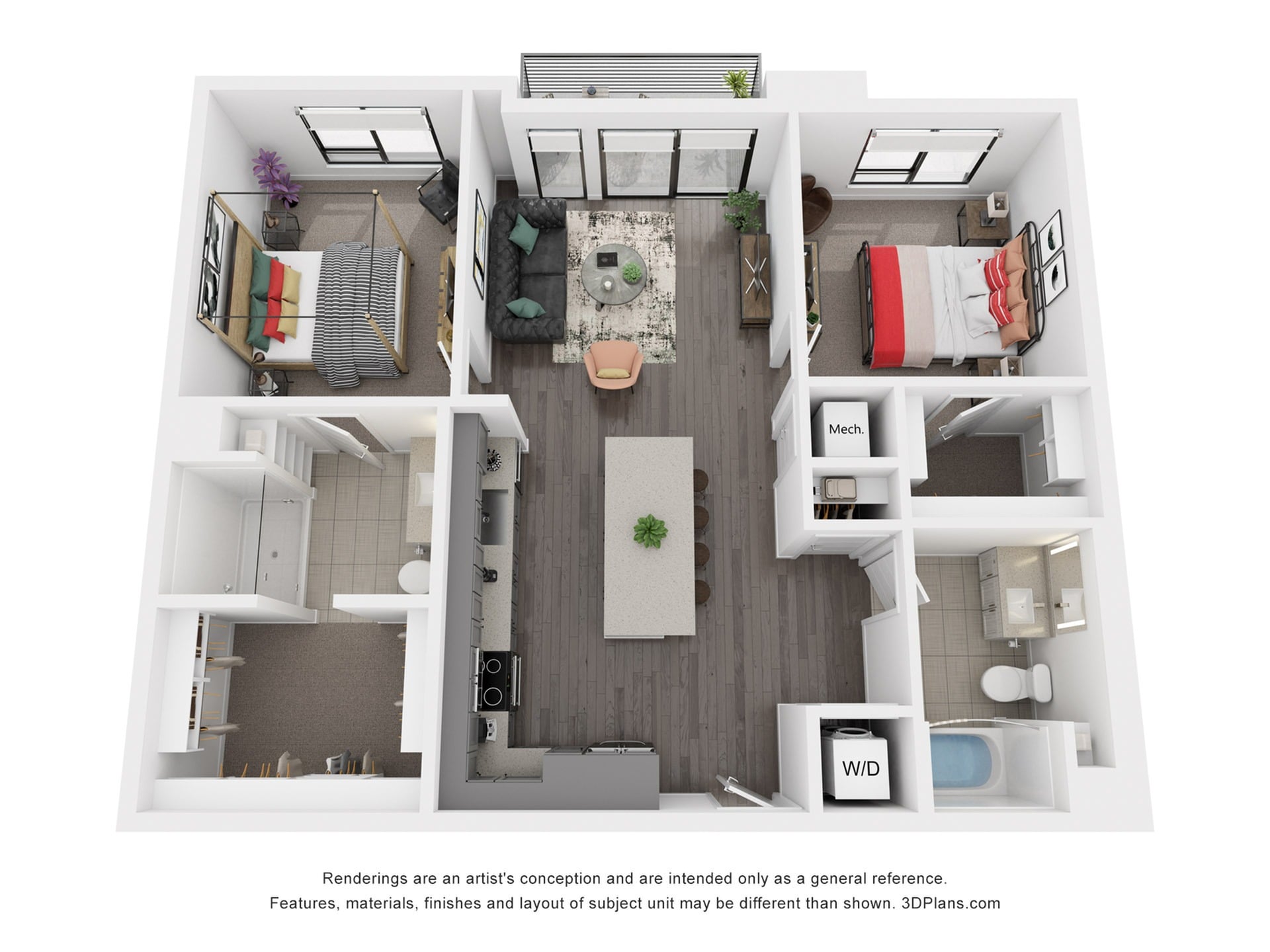 Floor plan layout diagram for B3