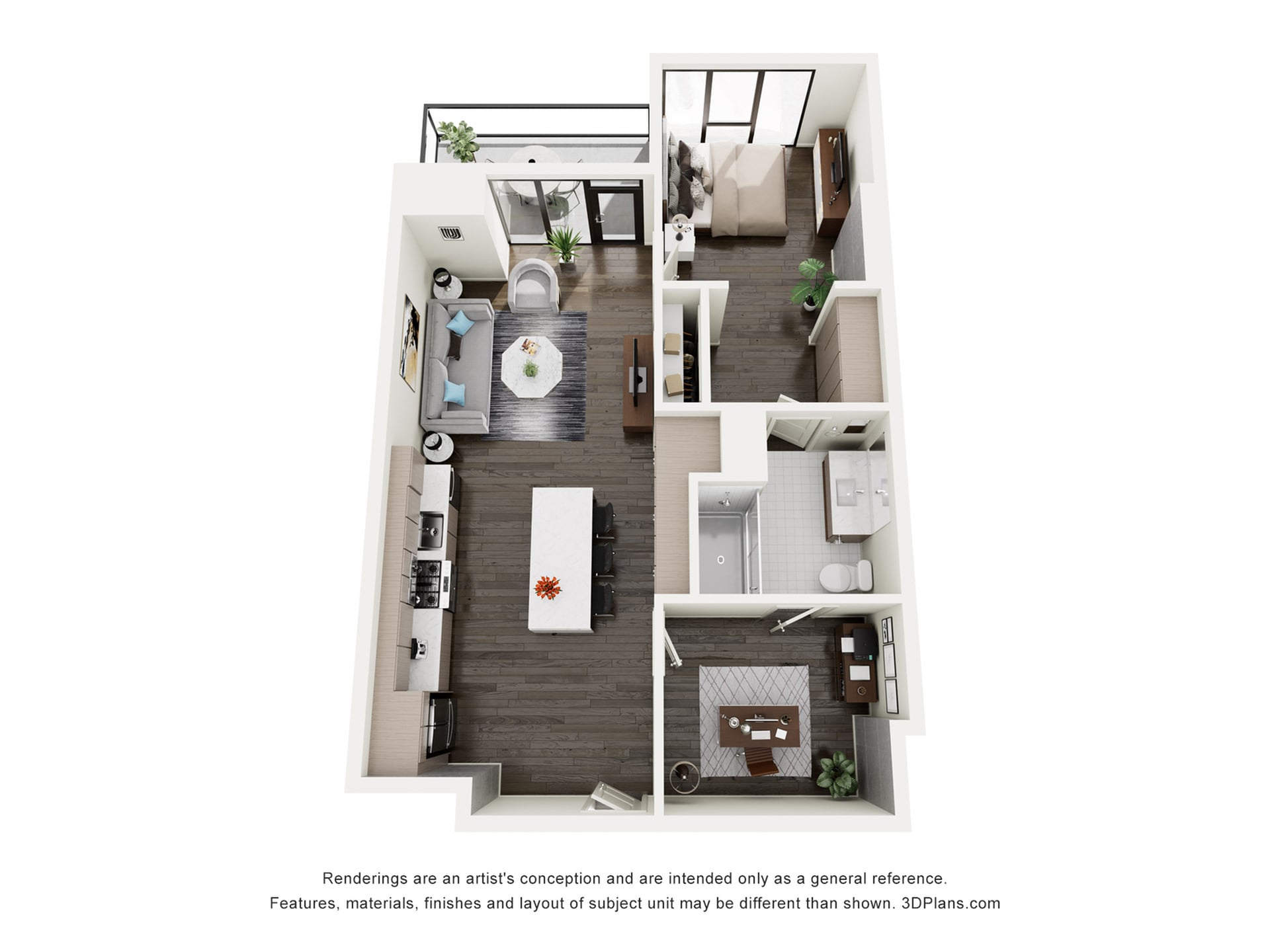 Floor plan layout diagram for A1D