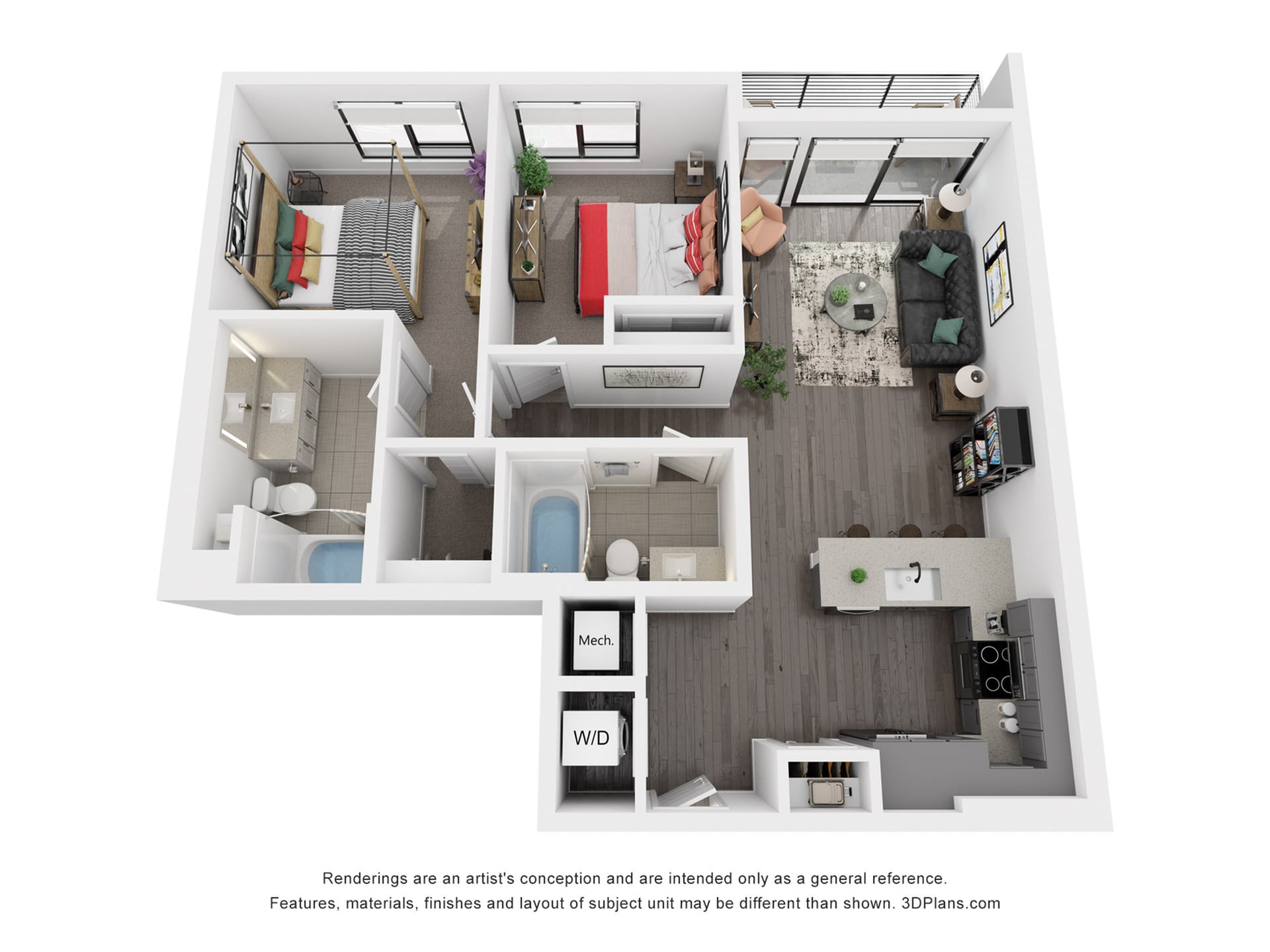 Floor plan layout diagram for P2-B2