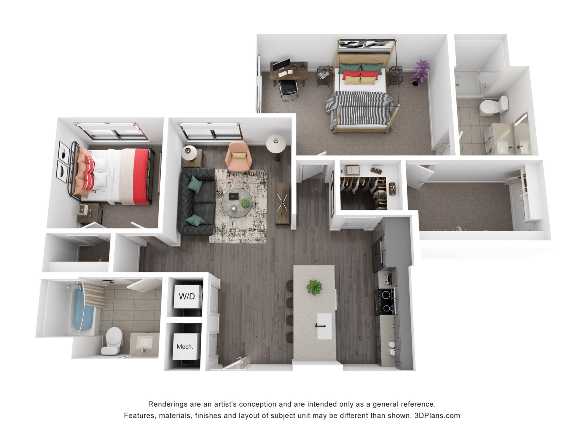 Floor plan layout diagram for B7