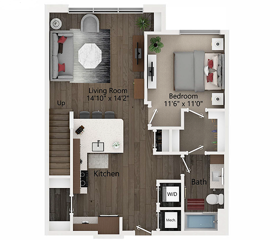Floor plan layout diagram for A1L