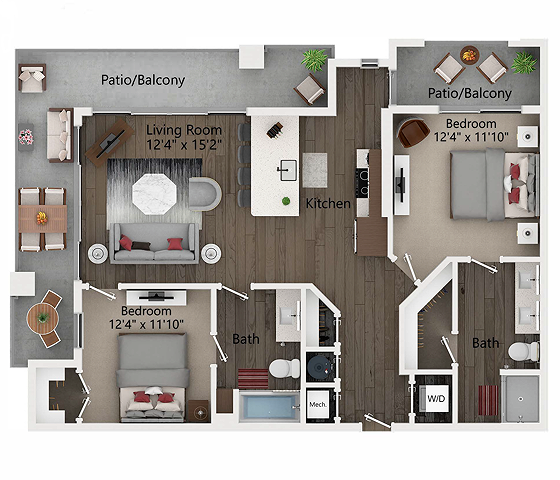 Floor plan layout diagram for B3