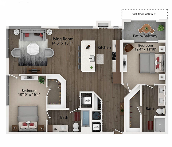Floor plan layout diagram for B4