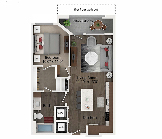 Floor plan layout diagram for A1