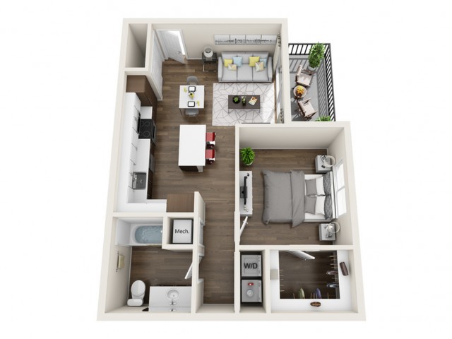1A | 1 bed 1 bath | The Tomscot | Scottsdale, AZ Apartments