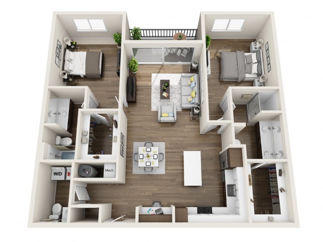 2F | 2 bed 3 bath | The Tomscot | Scottsdale, AZ Apartments