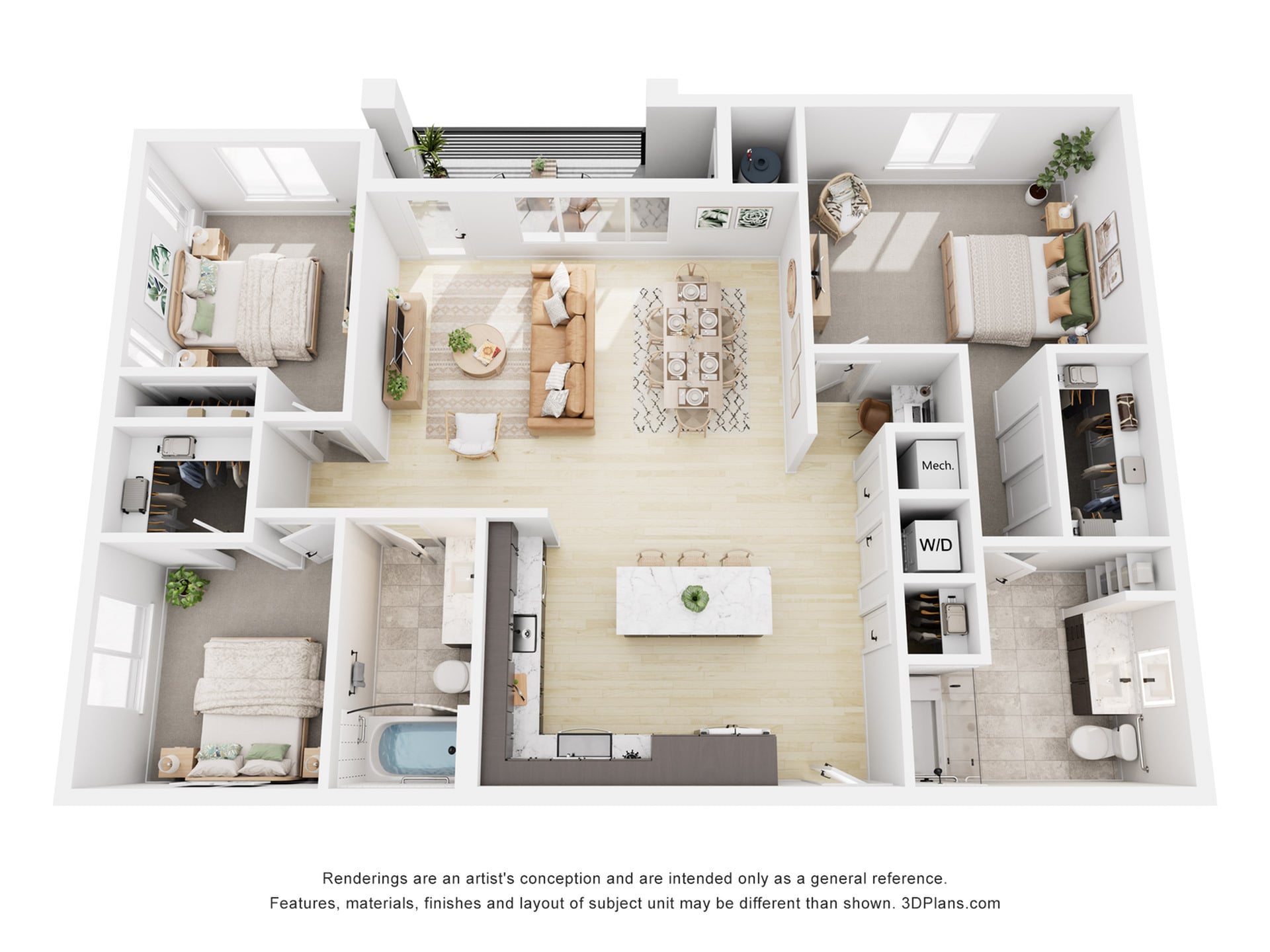 Floor plan layout diagram for C1