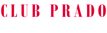 Elegant Club Prado logo in bold red letters, exuding sophistication and style.