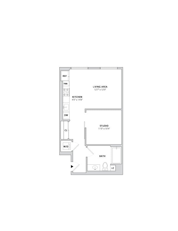 Floor plan layout diagram for A1 - JR