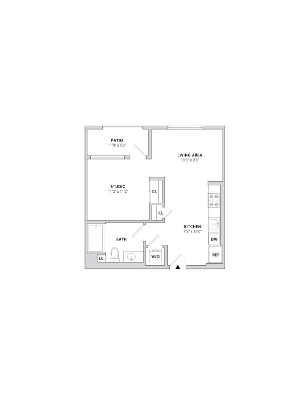 Floor plan layout diagram for A2 - JR