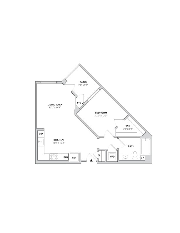 Floor plan layout diagram for A4 - R