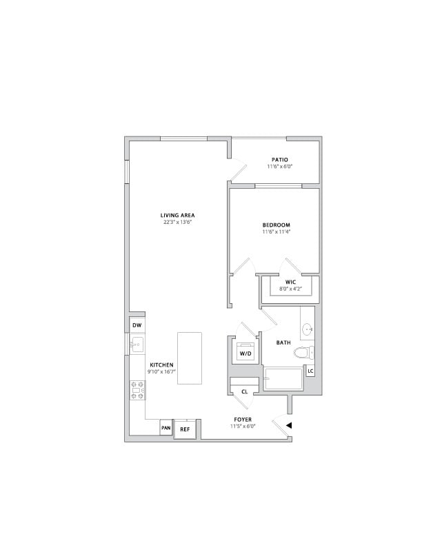 Floor plan layout diagram for A9