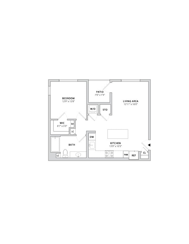 Floor plan layout diagram for A8 - R