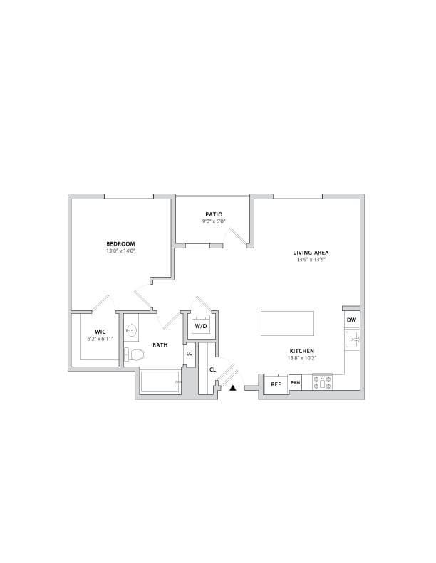 Floor plan layout diagram for A5.1