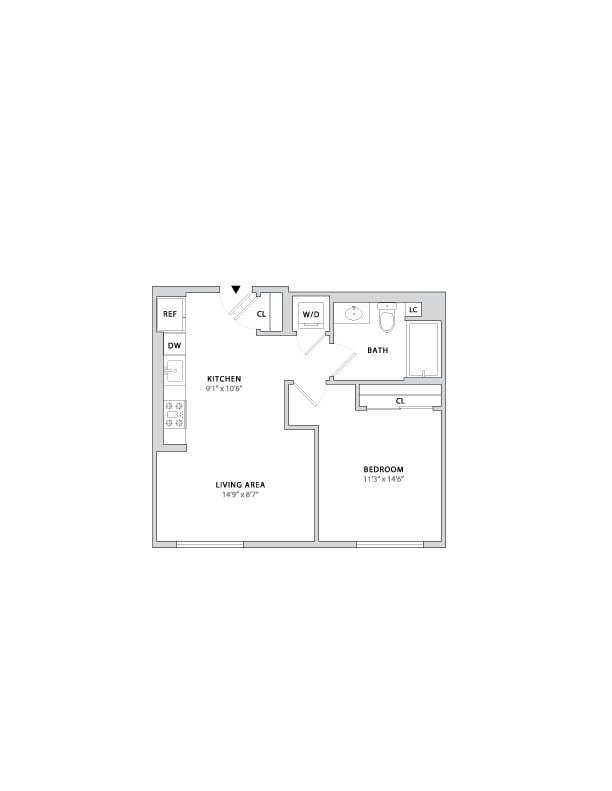 Floor plan layout diagram for A2