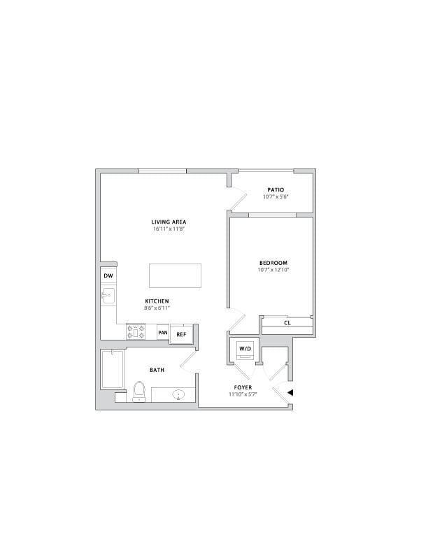Floor plan layout diagram for A6
