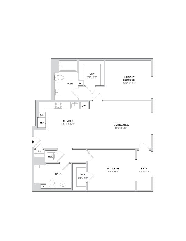 Floor plan layout diagram for B4