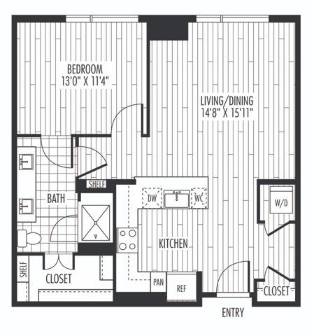 Floor plan layout diagram for A1