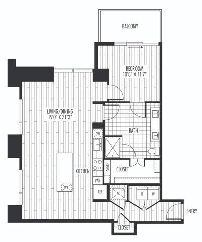 Floor plan layout diagram for A4
