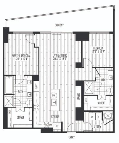 Floor plan layout diagram for B2