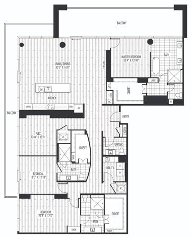 Floor plan layout diagram for PH5