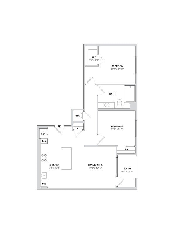 Floor plan layout diagram for B1