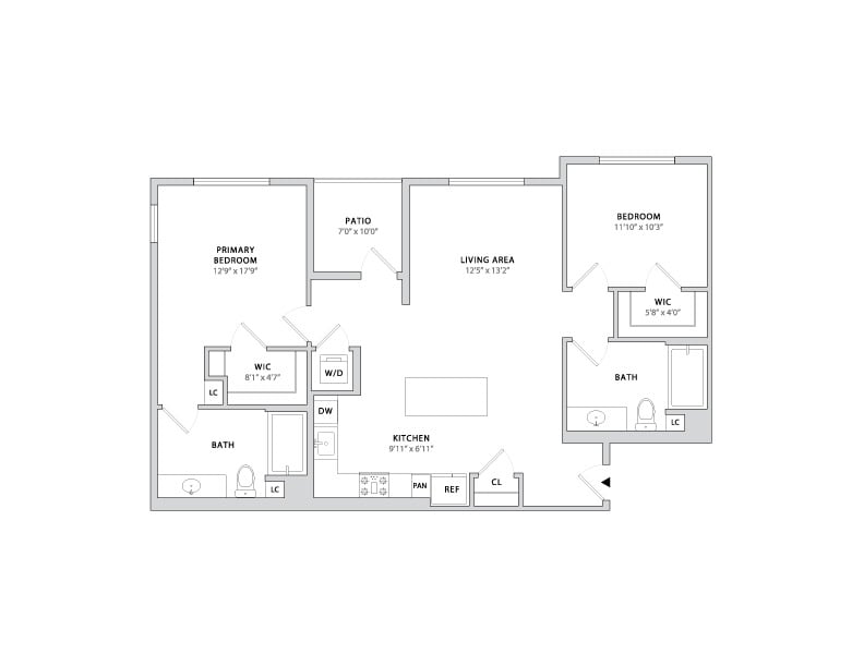 Floor plan layout diagram for B2 - R