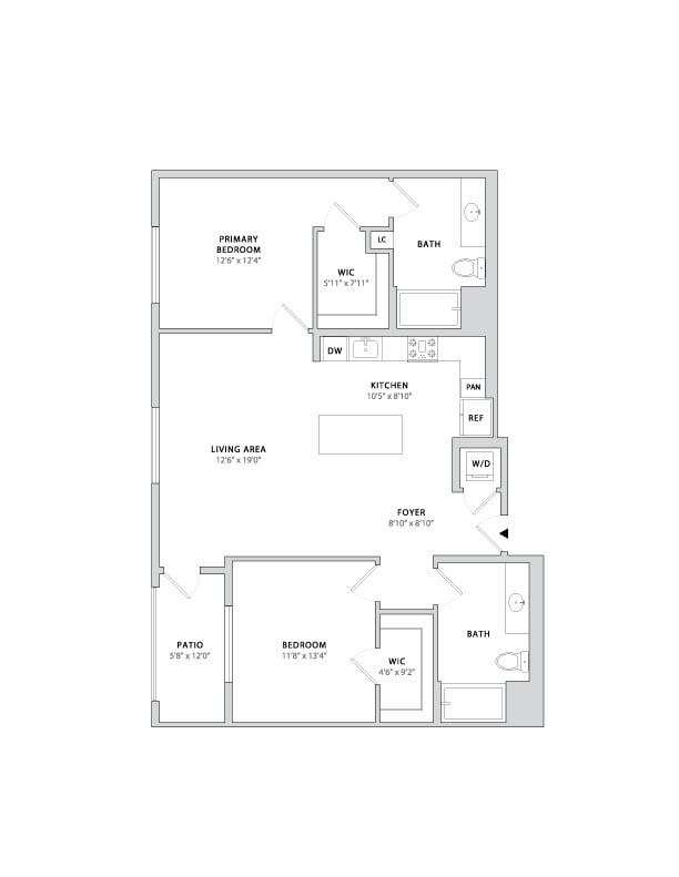 Floor plan layout diagram for B6