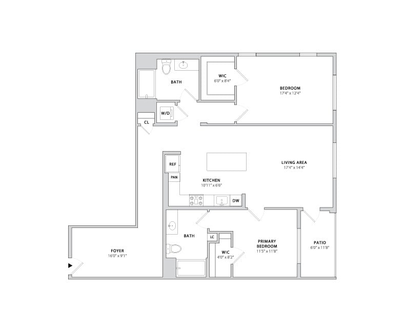 Floor plan layout diagram for B7