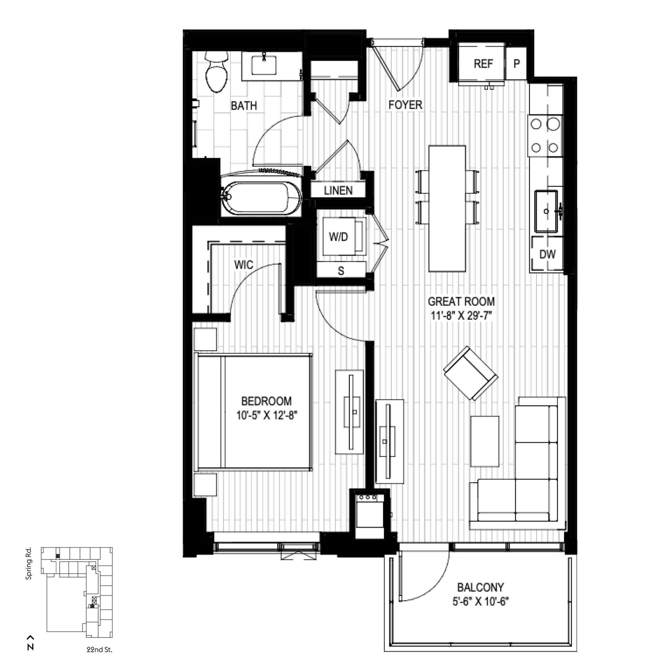 Floor plan layout diagram for A1.1