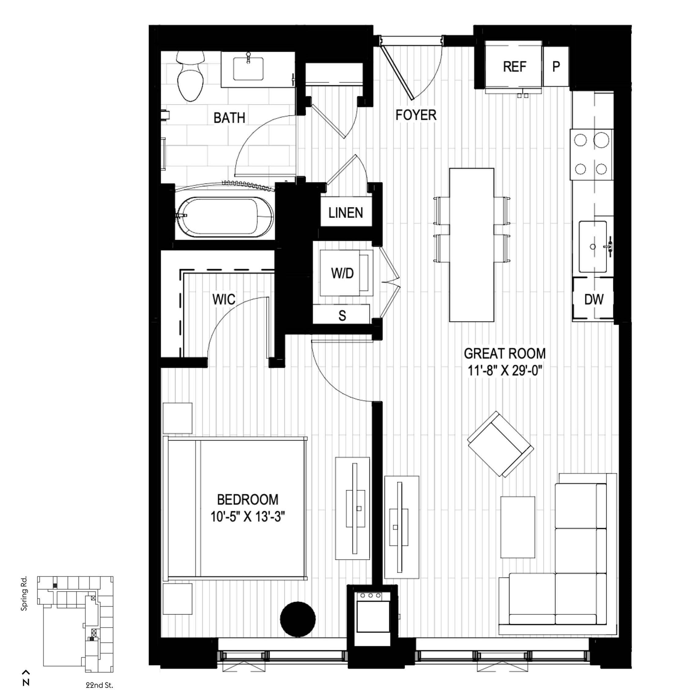 Floor plan layout diagram for A1.2