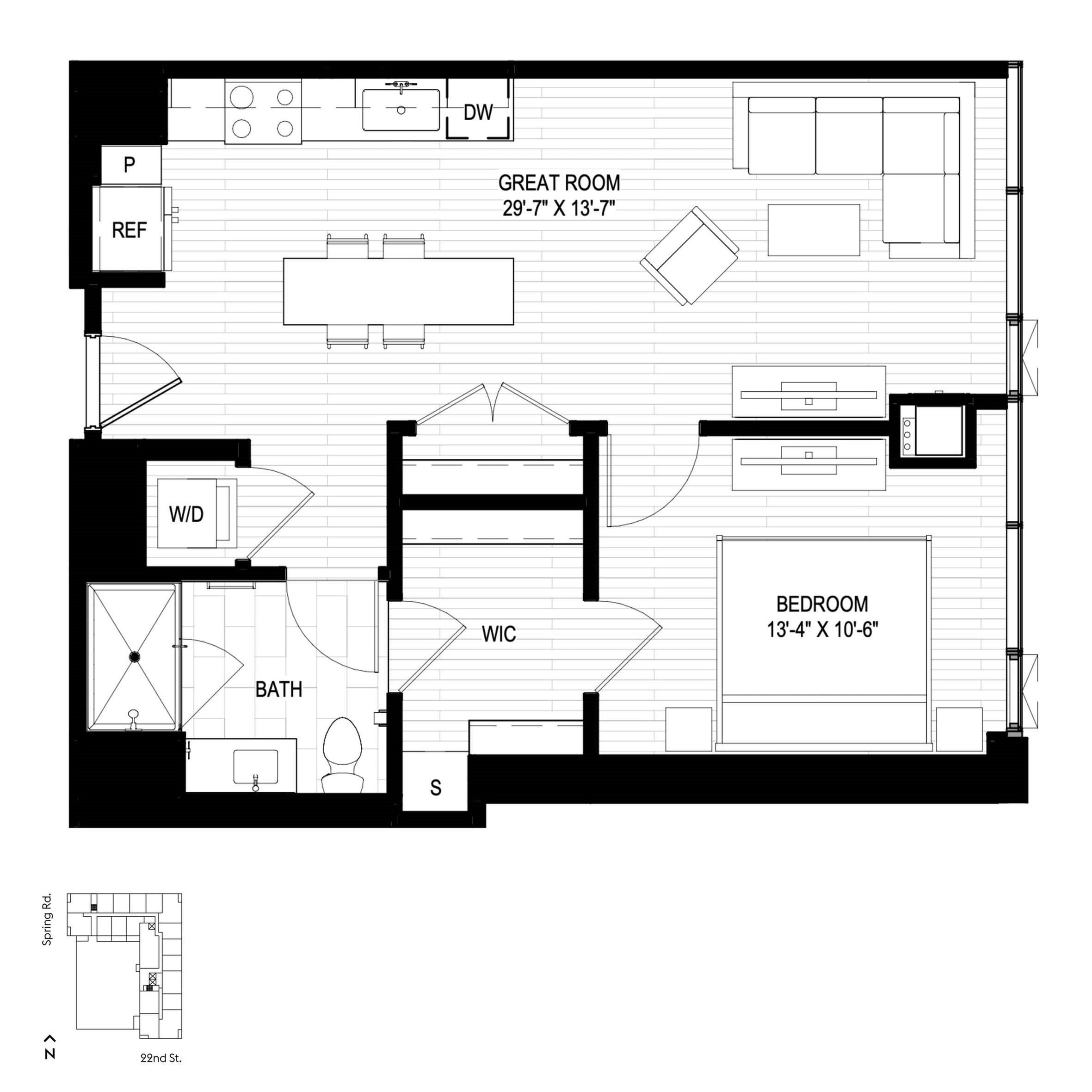 Floor plan layout diagram for B1.1