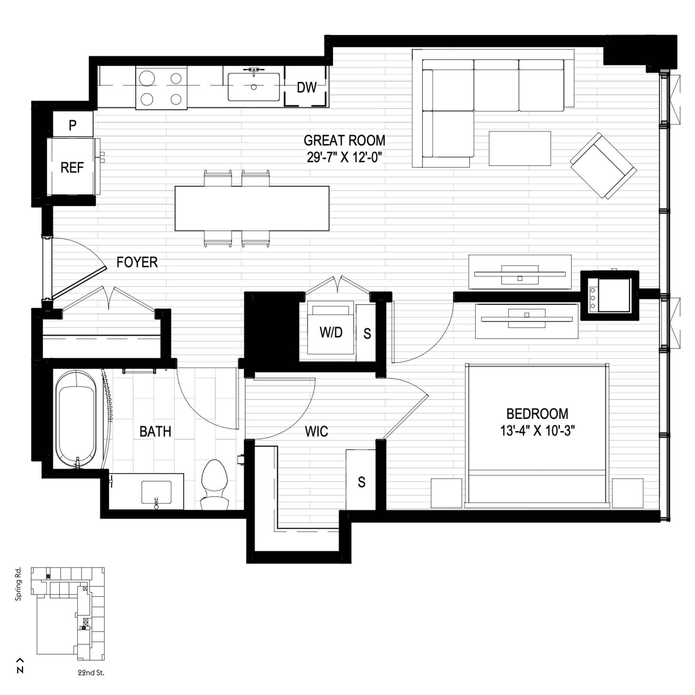 Floor plan layout diagram for B1.2
