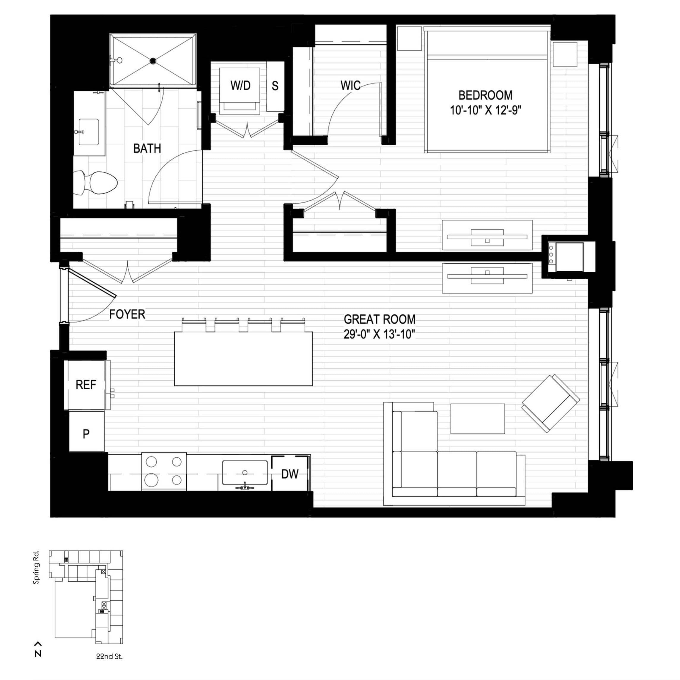Floor plan layout diagram for F1.1
