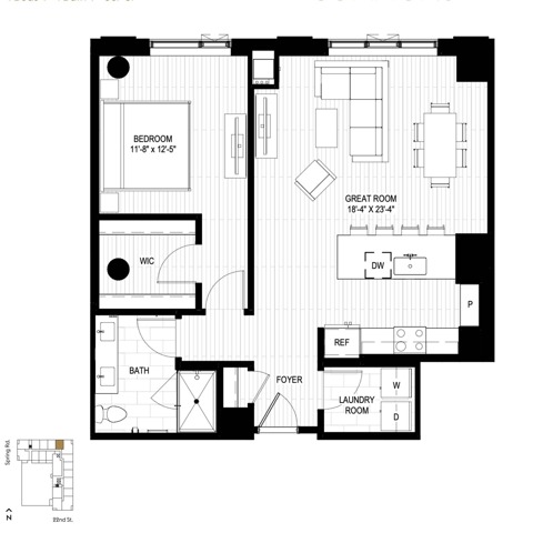 Floor plan layout diagram for H1