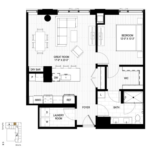 Floor plan layout diagram for PH1.2