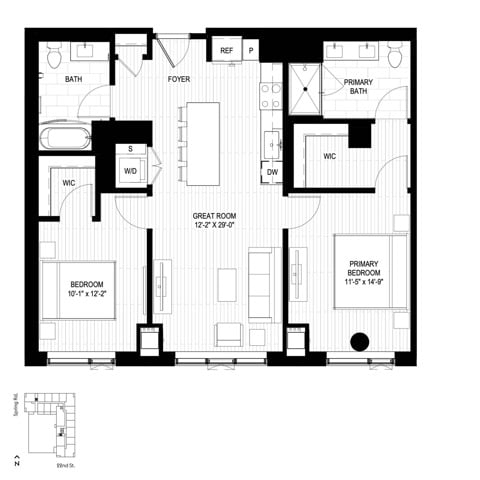 Floor plan layout diagram for B2