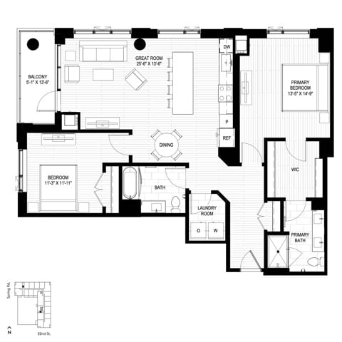Floor plan layout diagram for F2
