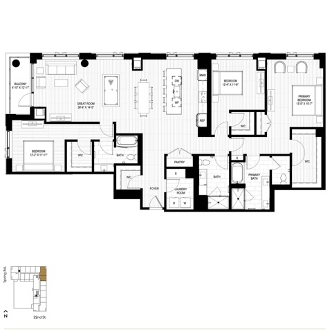Floor plan layout diagram for PH3.5