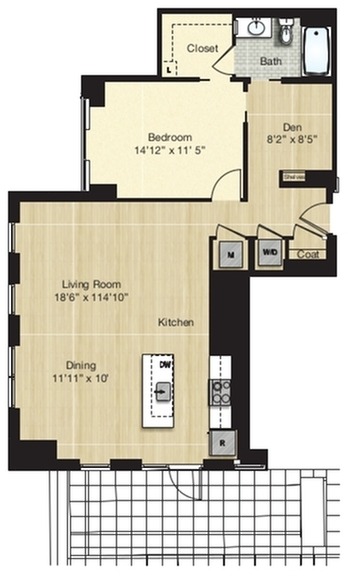 Apartment 832 floorplan