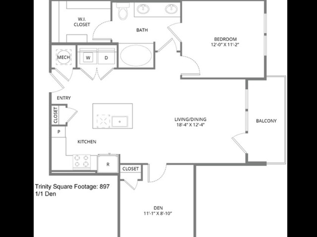 Floor plan layout diagram for Trinity