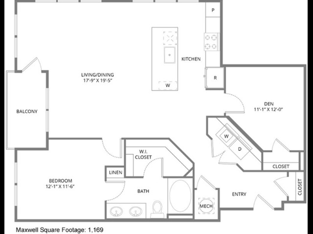 Floor plan layout diagram for Maxwell