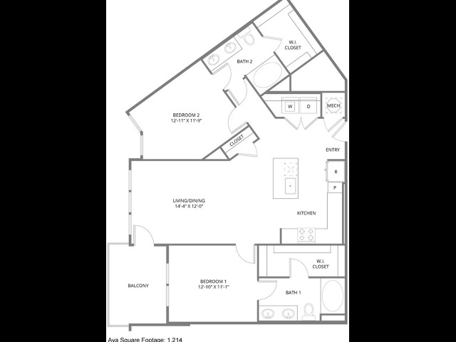 Floor plan layout diagram for Ava