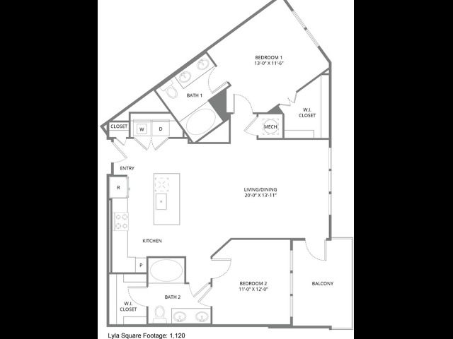 Floor plan layout diagram for Lyla