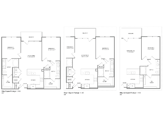Floor plan layout diagram for Riley 2a