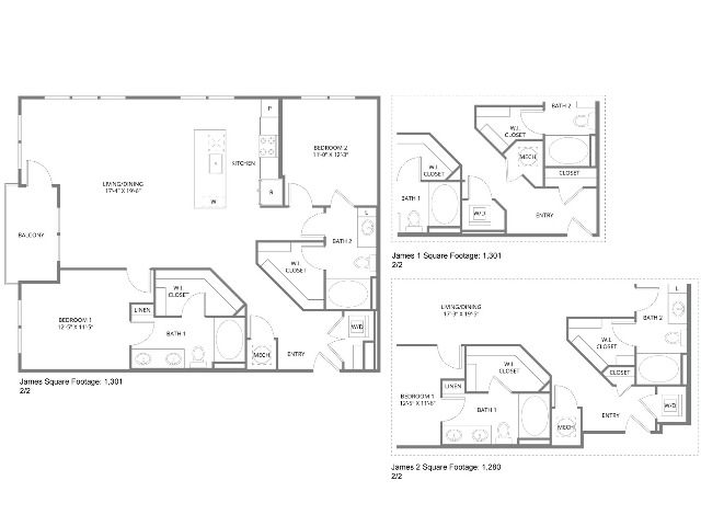 Floor plan layout diagram for James 2