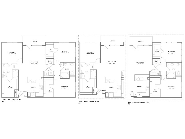 Floor plan layout diagram for Teak 1